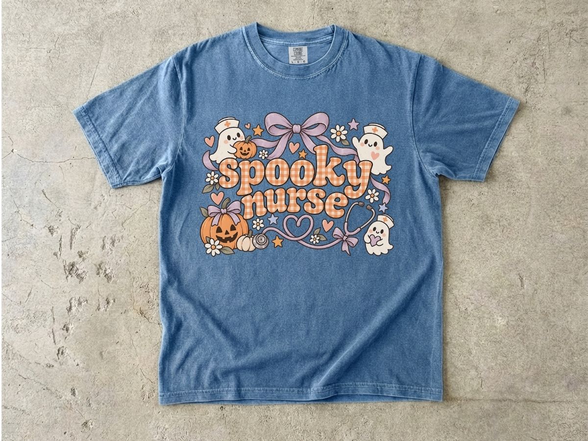 Spooky Nurse Shirt | Cute Halloween RN Graphic Tee & Gift
