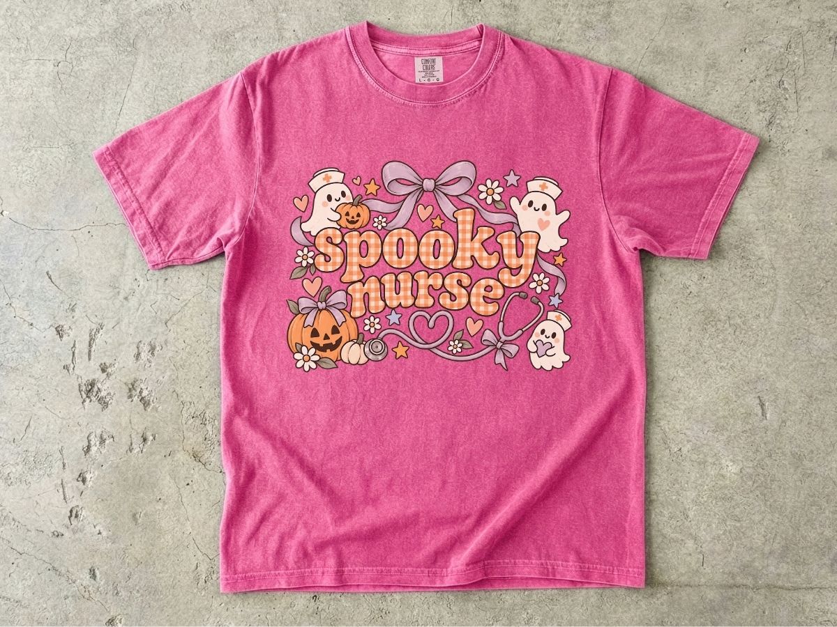 Spooky Nurse Shirt | Cute Halloween RN Graphic Tee & Gift