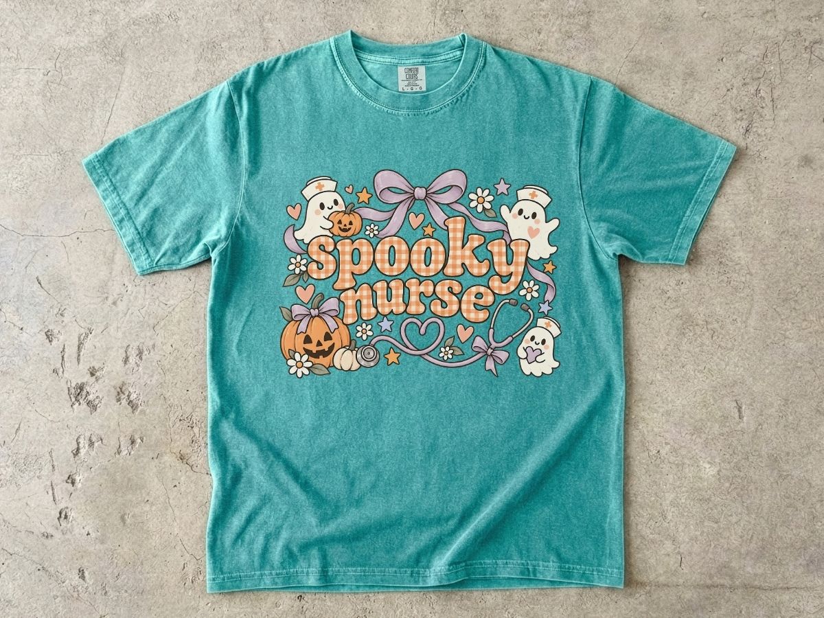 Spooky Nurse Shirt | Cute Halloween RN Graphic Tee & Gift