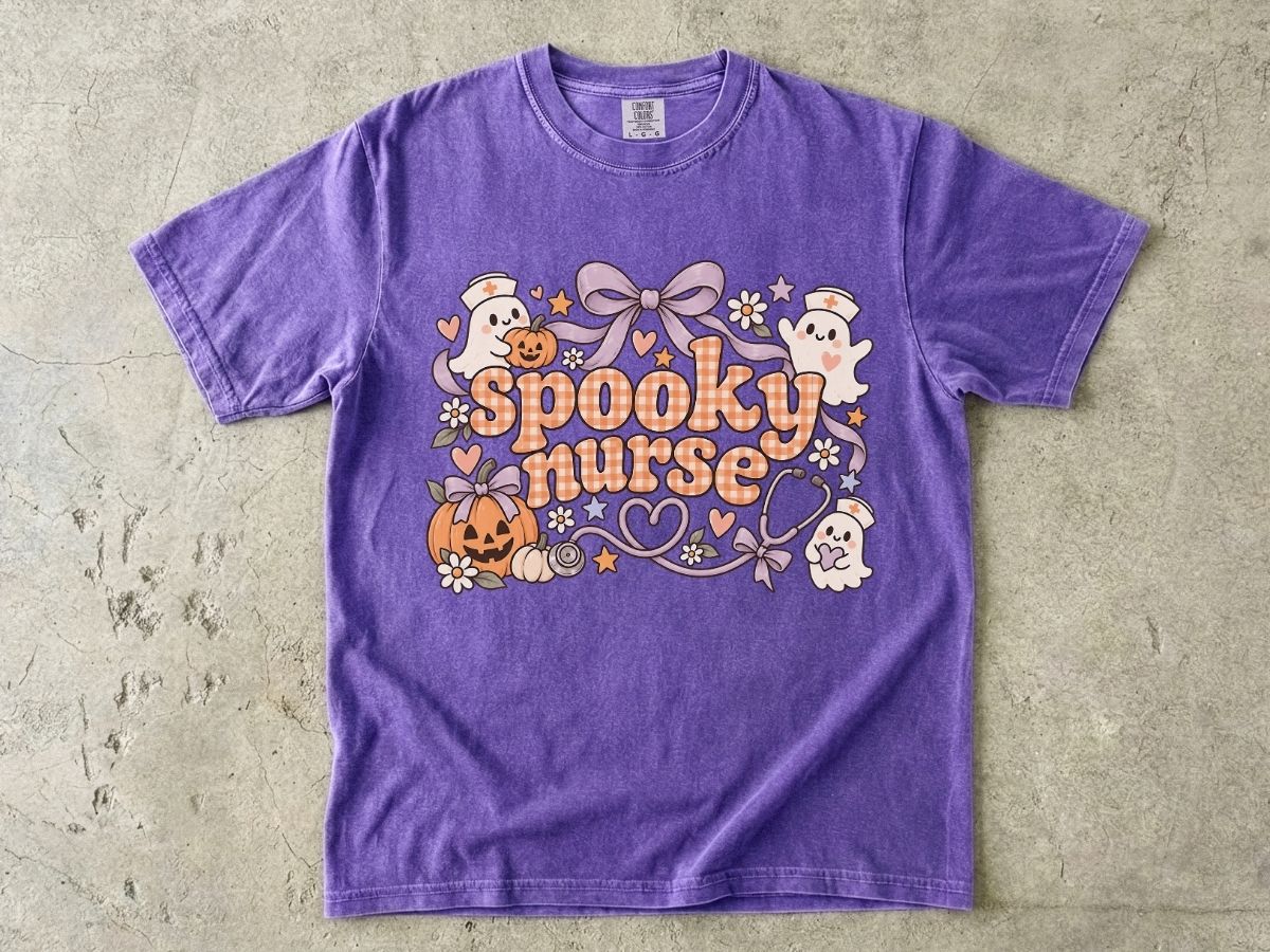 Spooky Nurse Shirt | Cute Halloween RN Graphic Tee & Gift