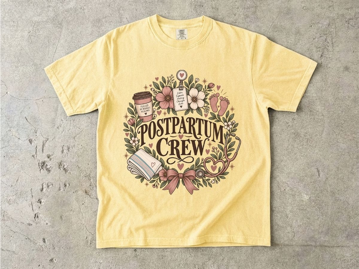 Postpartum Nurse Shirt | Mother Baby RN Graphic Tee & Gift