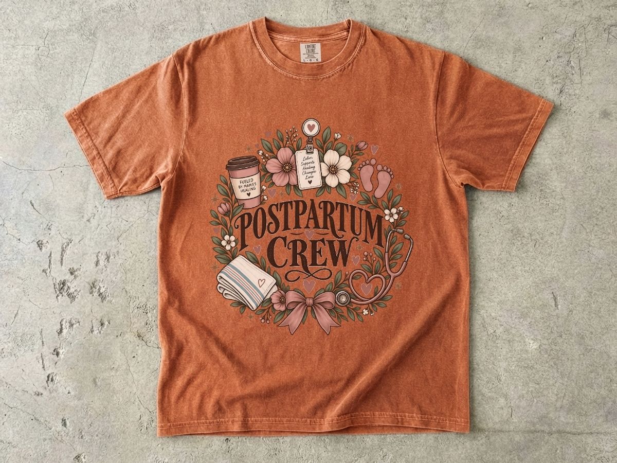 Postpartum Nurse Shirt | Mother Baby RN Graphic Tee & Gift