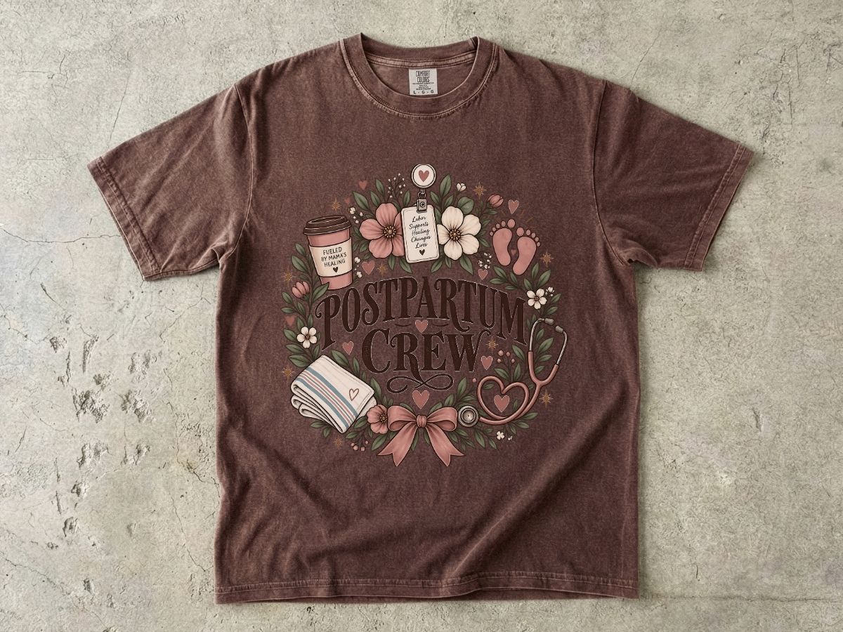 Postpartum Nurse Shirt | Mother Baby RN Graphic Tee & Gift