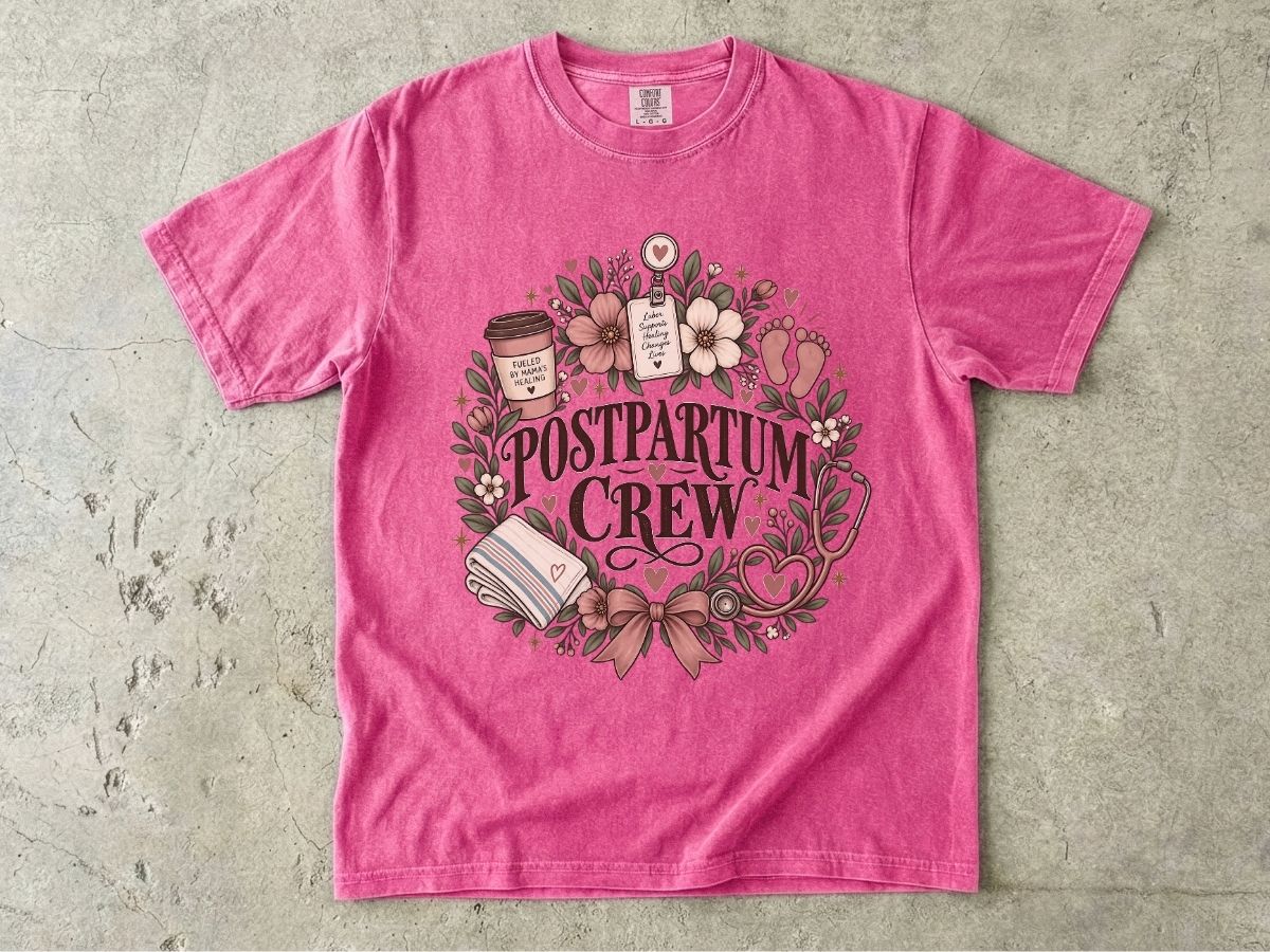 Postpartum Nurse Shirt | Mother Baby RN Graphic Tee & Gift