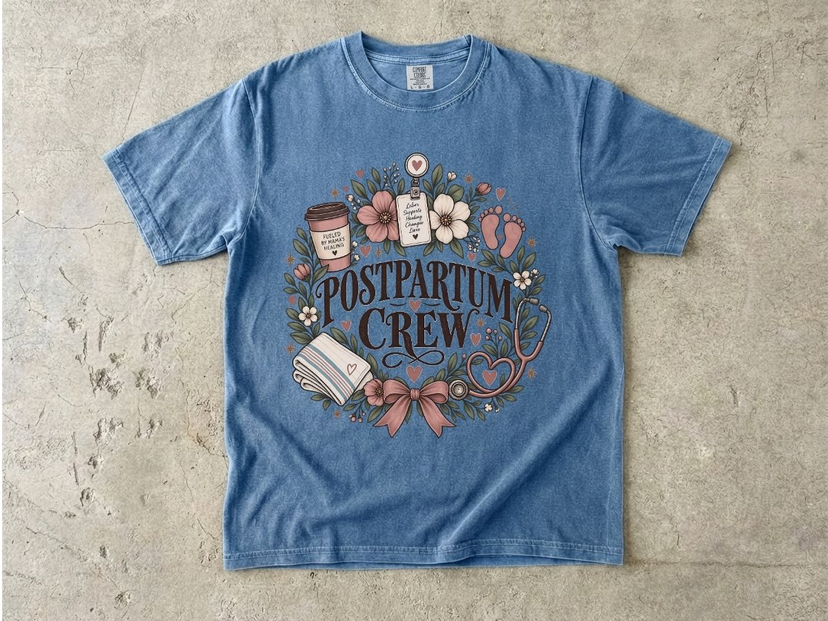 Postpartum Nurse Shirt | Mother Baby RN Graphic Tee & Gift