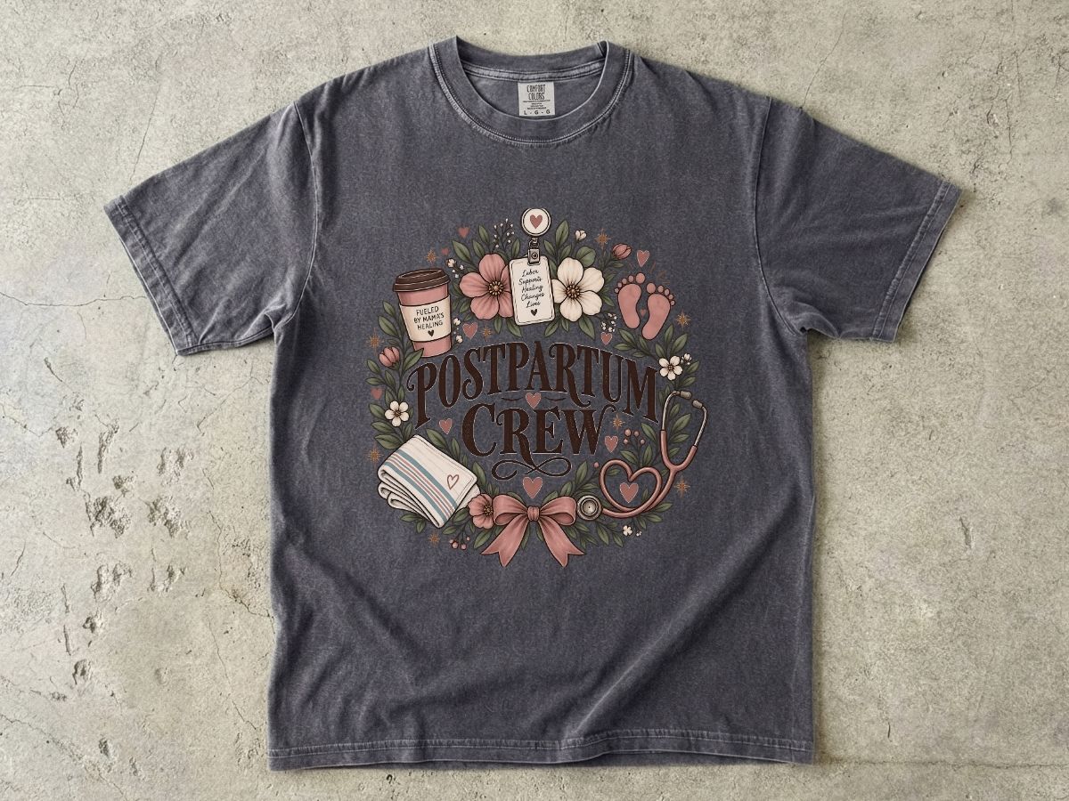 Postpartum Nurse Shirt | Mother Baby RN Graphic Tee & Gift