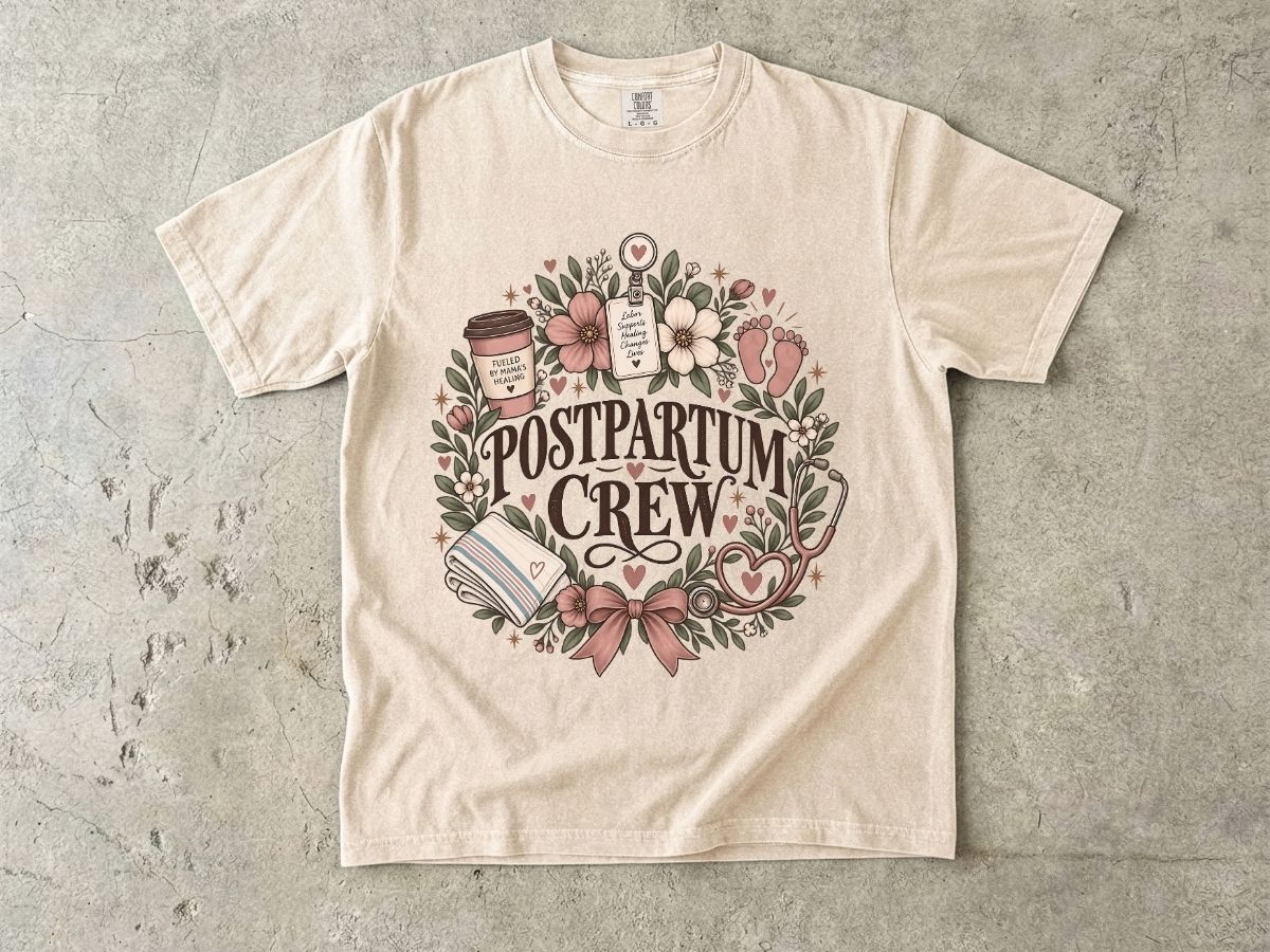 Postpartum Nurse Shirt | Mother Baby RN Graphic Tee & Gift