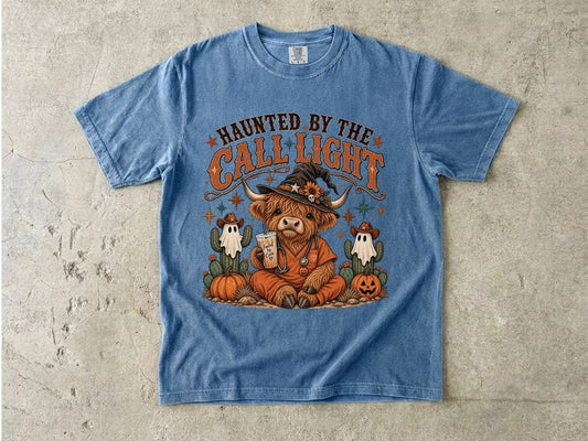 Haunted by the Call Light | Halloween Nurse Shirt & RN Tee