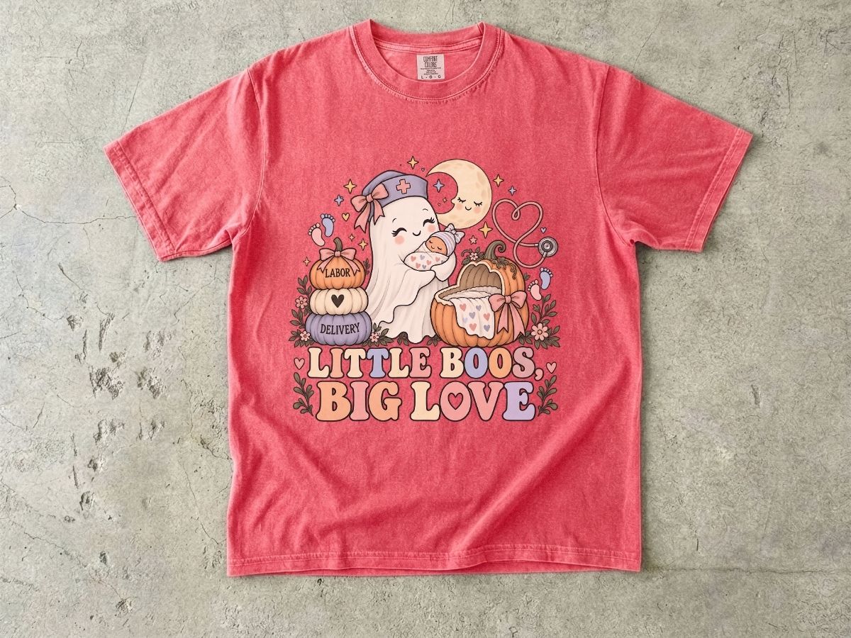 Little Boos Big Love Nurse Shirt | Cute Halloween Nurse Tee