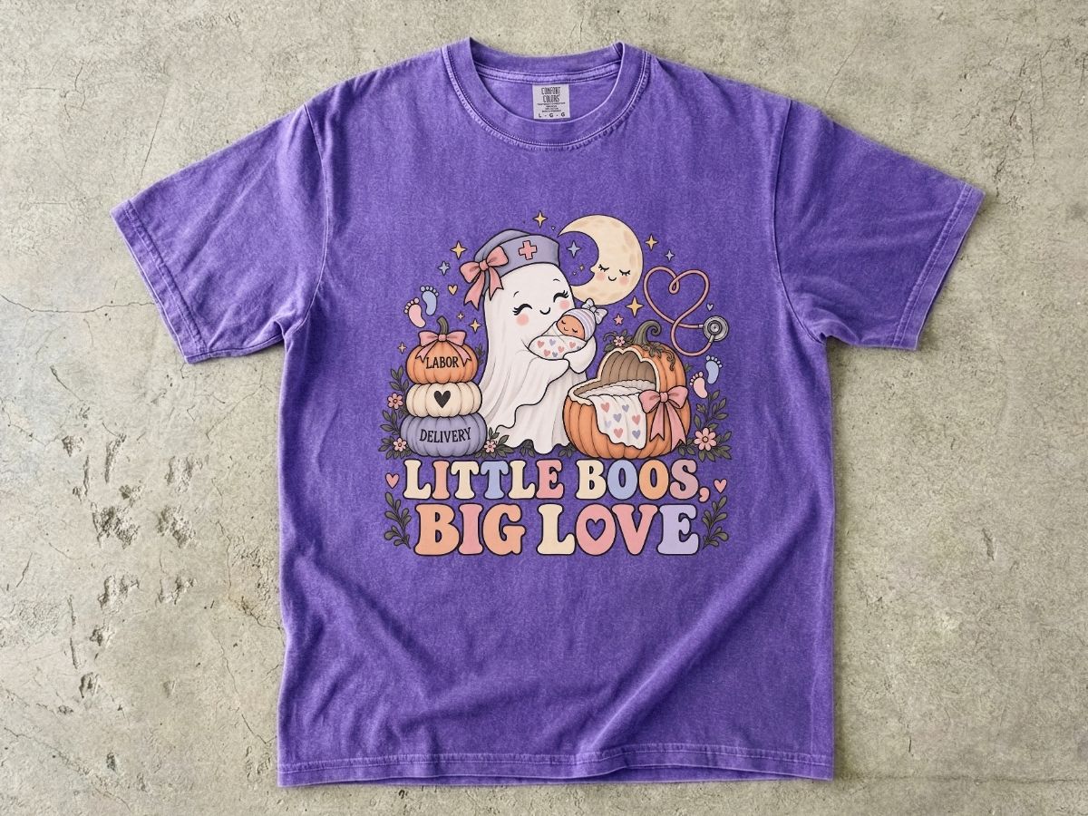 Little Boos Big Love Nurse Shirt | Cute Halloween Nurse Tee