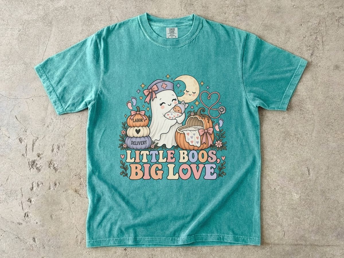 Little Boos Big Love Nurse Shirt | Cute Halloween Nurse Tee