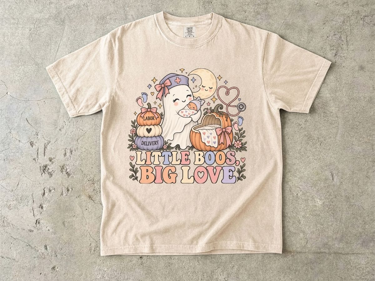 Little Boos Big Love Nurse Shirt | Cute Halloween Nurse Tee