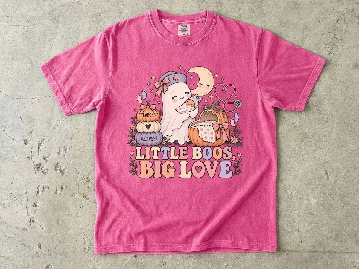 Little Boos Big Love Nurse Shirt | Cute Halloween Nurse Tee