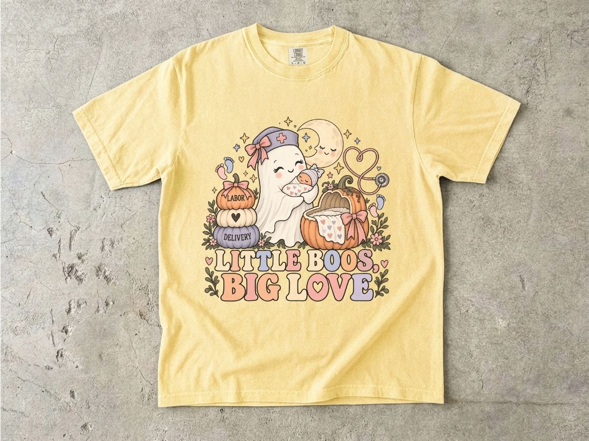 Little Boos Big Love Nurse Shirt | Cute Halloween Nurse Tee