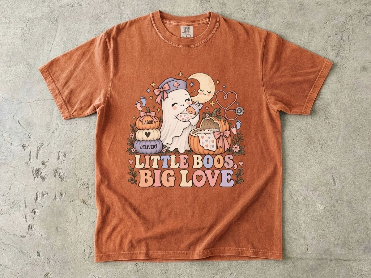 Little Boos Big Love Nurse Shirt | Cute Halloween Nurse Tee