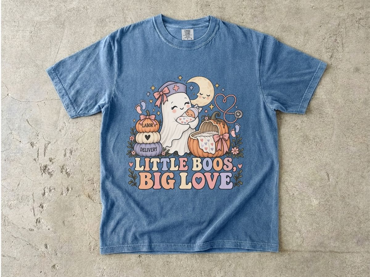 Little Boos Big Love Nurse Shirt | Cute Halloween Nurse Tee