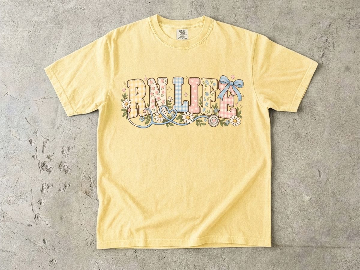 RN Life Shirt | Cute Registered Nurse Graphic Tee & RN Gift