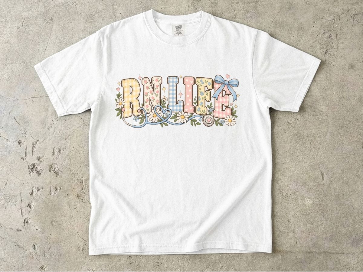 RN Life Shirt | Cute Registered Nurse Graphic Tee & RN Gift