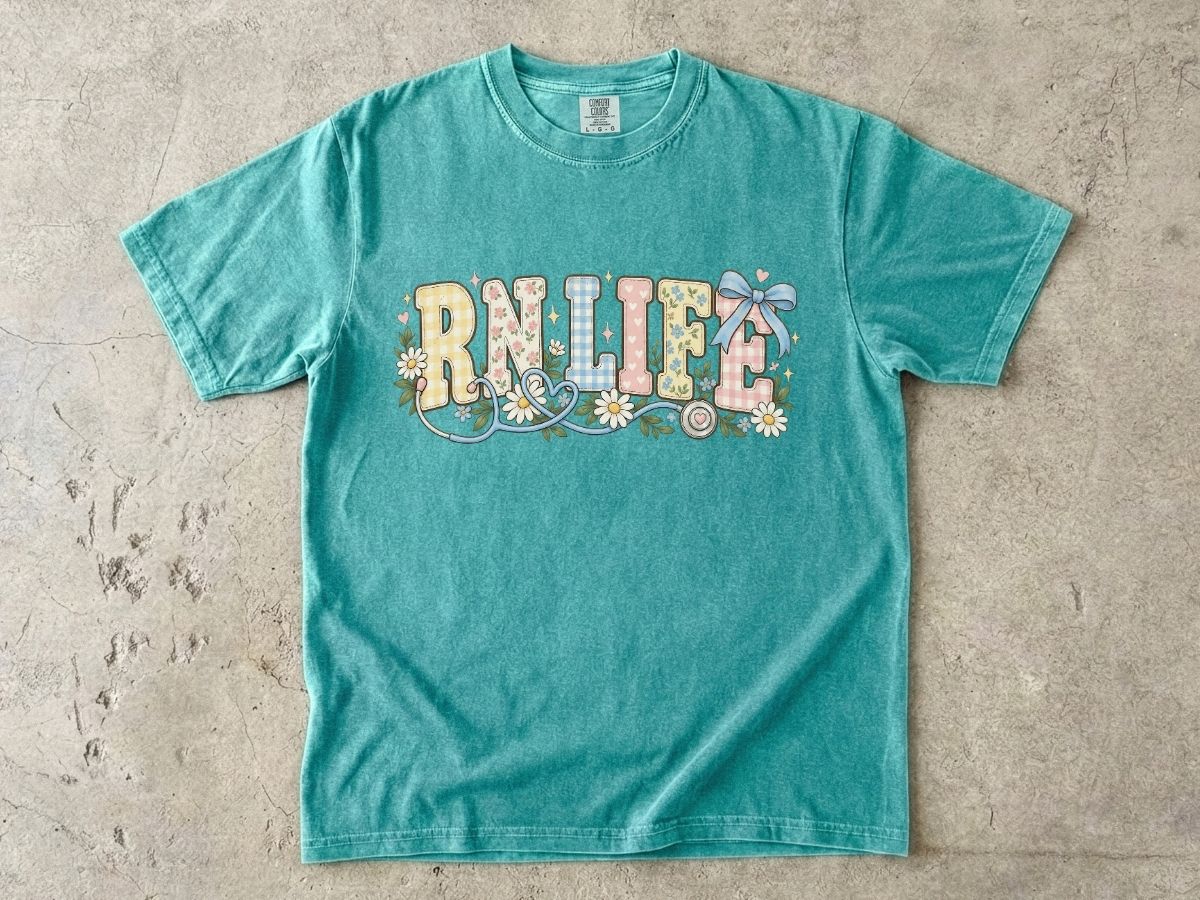 RN Life Shirt | Cute Registered Nurse Graphic Tee & RN Gift
