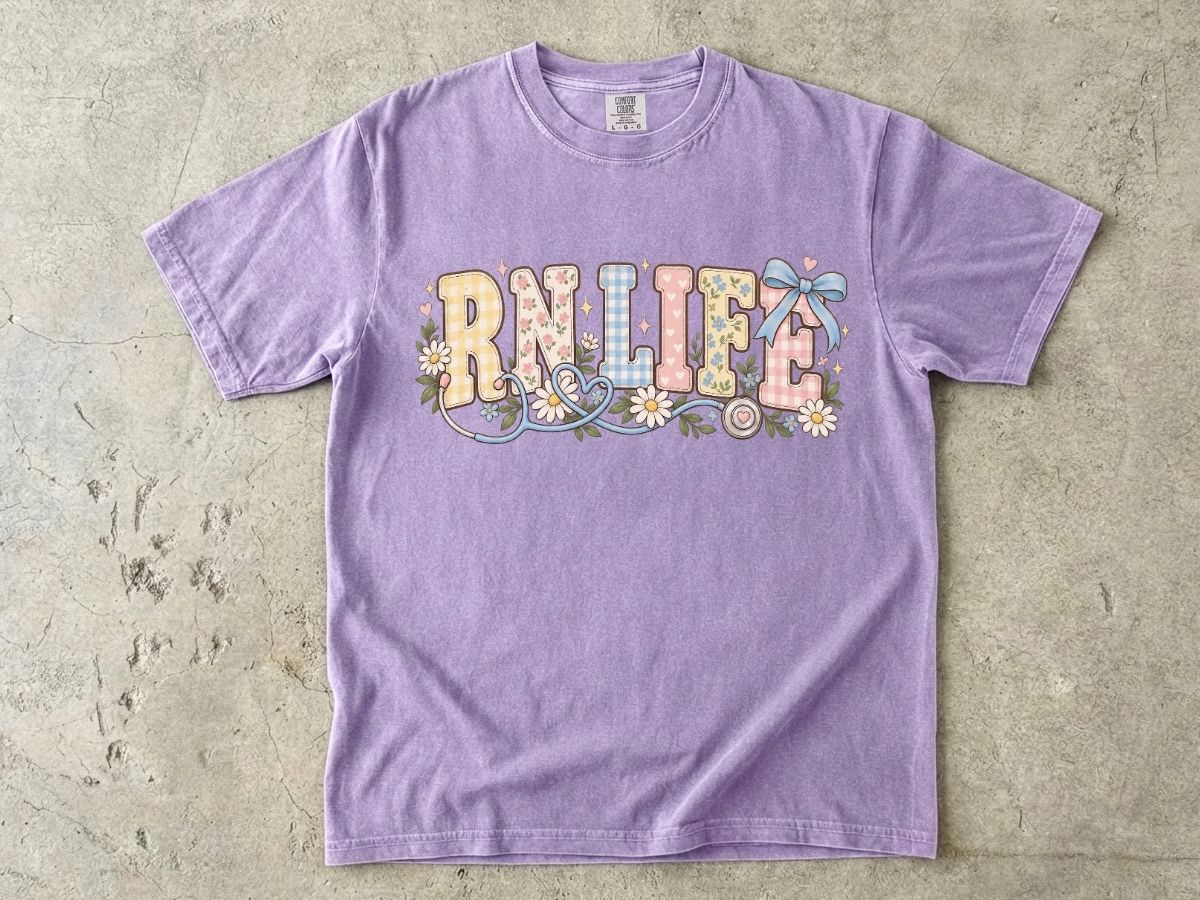 RN Life Shirt | Cute Registered Nurse Graphic Tee & RN Gift