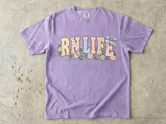RN Life Shirt | Cute Registered Nurse Graphic Tee & RN Gift