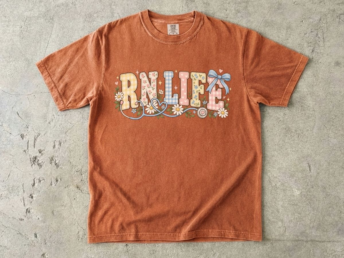 RN Life Shirt | Cute Registered Nurse Graphic Tee & RN Gift