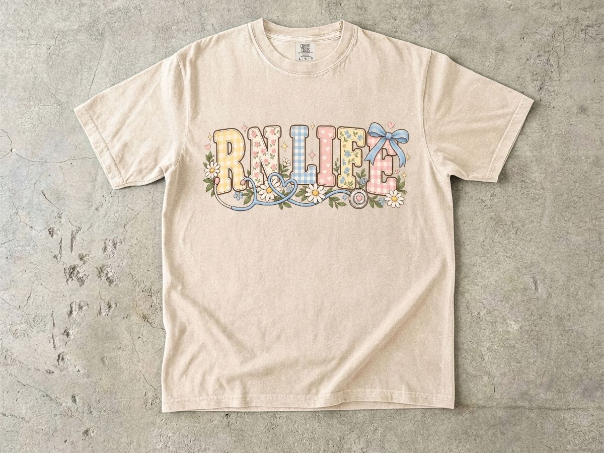 RN Life Shirt | Cute Registered Nurse Graphic Tee & RN Gift