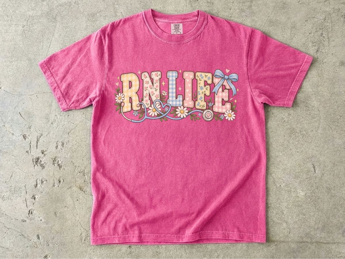 RN Life Shirt | Cute Registered Nurse Graphic Tee & RN Gift