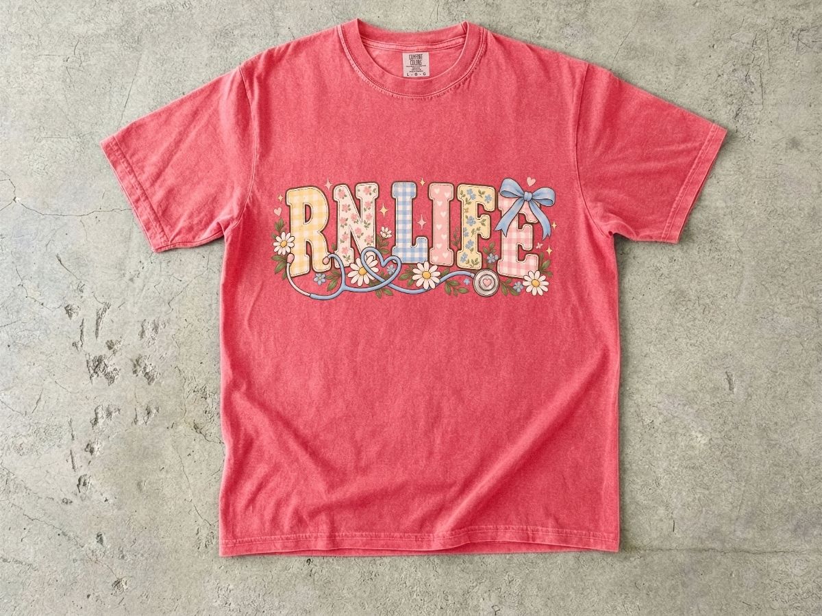 RN Life Shirt | Cute Registered Nurse Graphic Tee & RN Gift