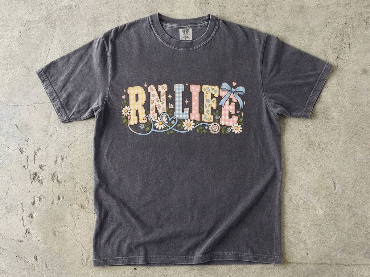 RN Life Shirt | Cute Registered Nurse Graphic Tee & RN Gift
