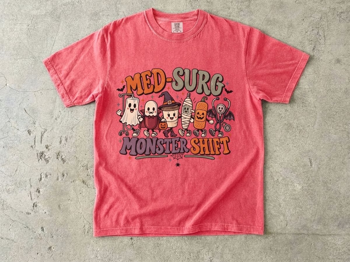 Med-Surg Nurse Halloween Shirt | Monster Shift RN Tee
