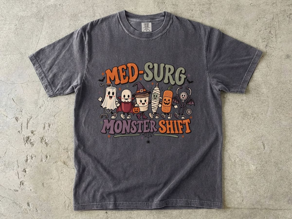 Med-Surg Nurse Halloween Shirt | Monster Shift RN Tee