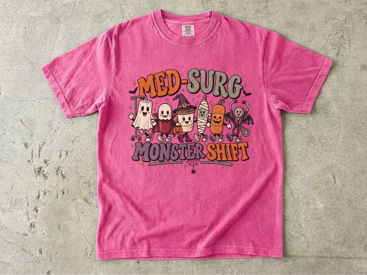 Med-Surg Nurse Halloween Shirt | Monster Shift RN Tee