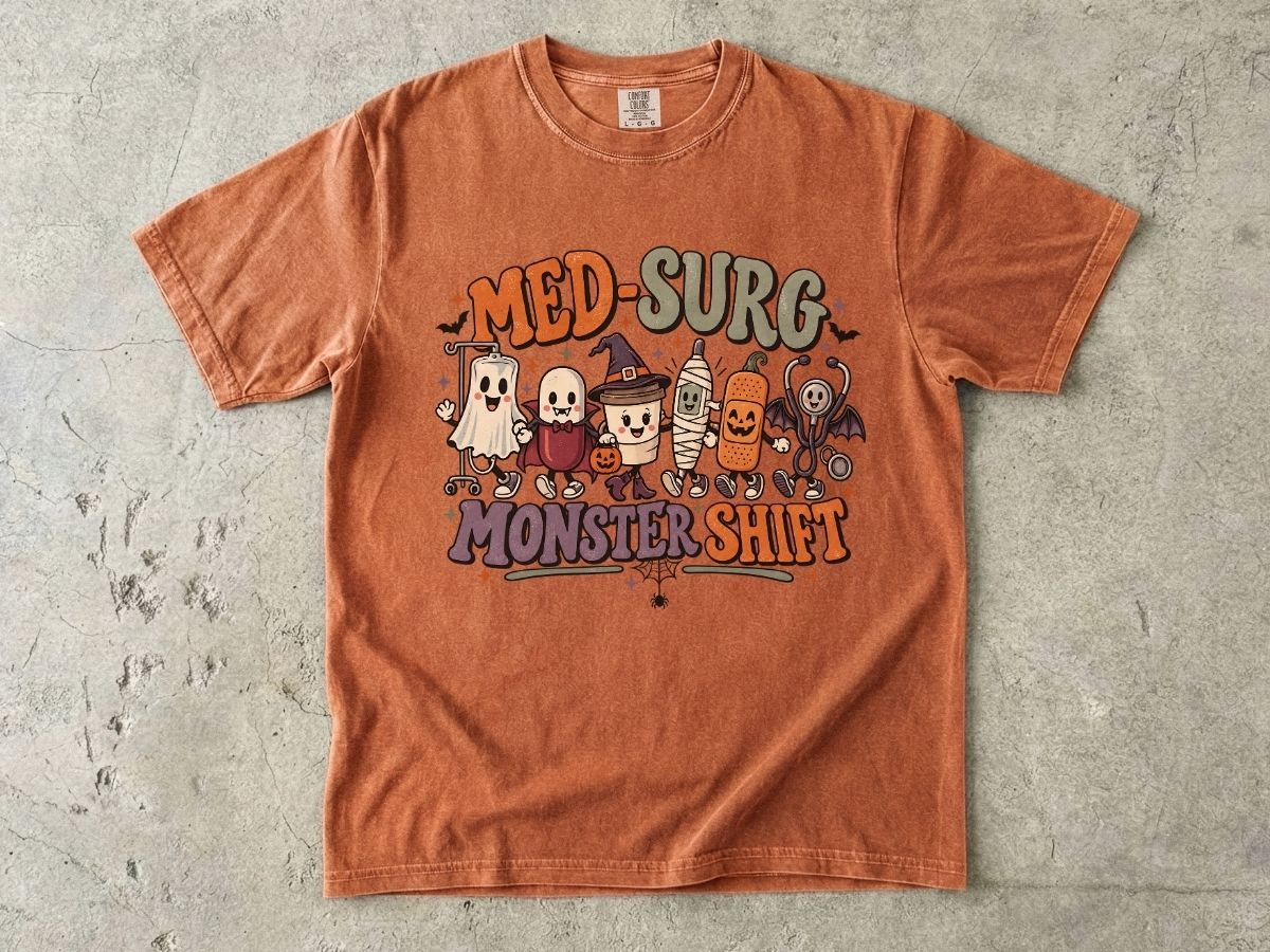 Med-Surg Nurse Halloween Shirt | Monster Shift RN Tee