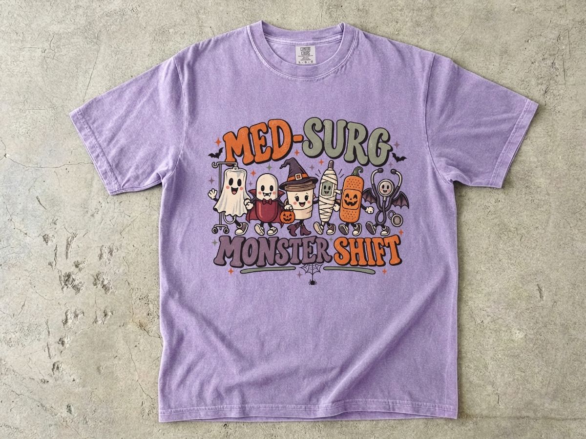 Med-Surg Nurse Halloween Shirt | Monster Shift RN Tee