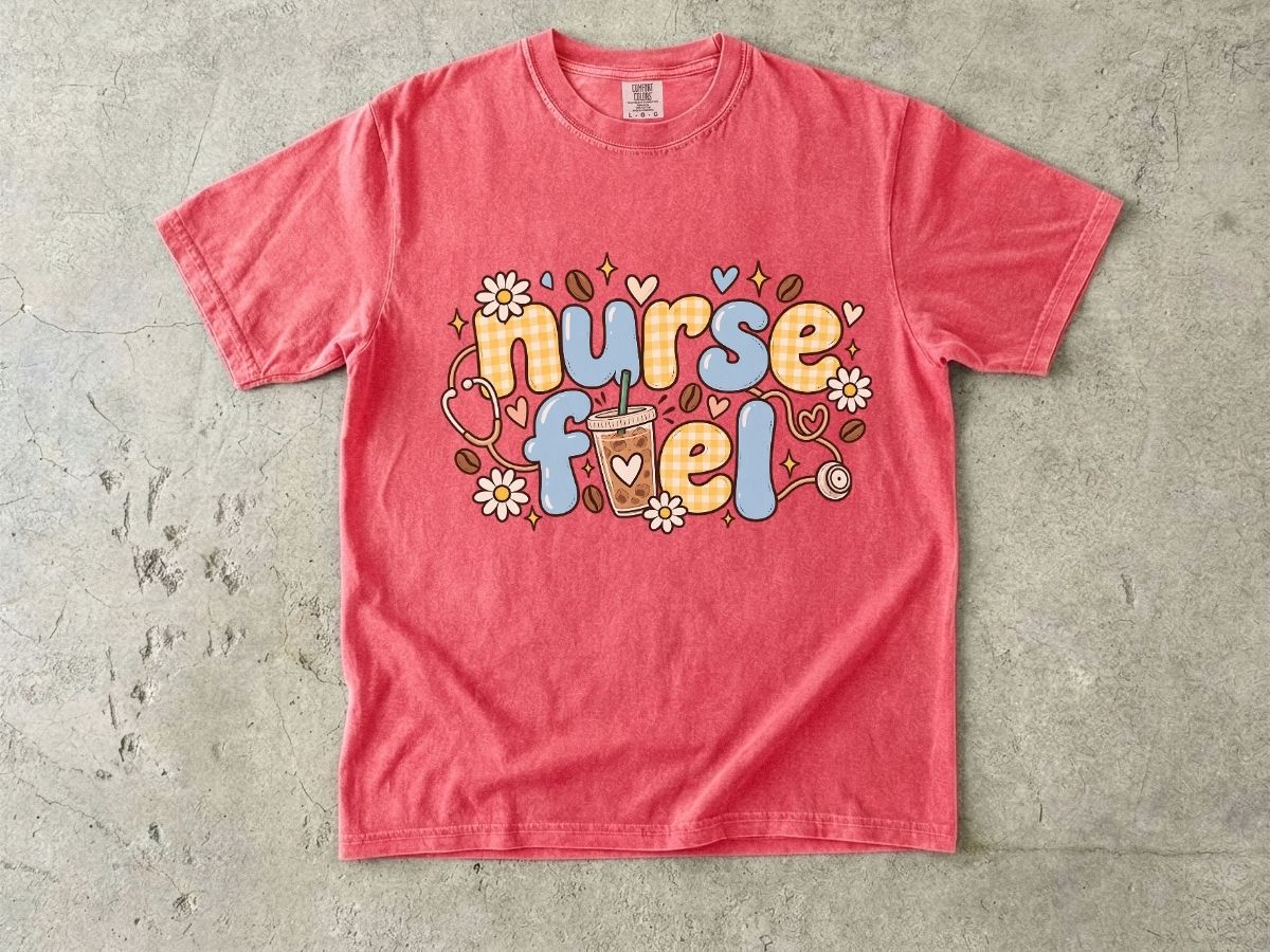 Nurse Fuel Shirt | Cute Retro RN Graphic Tee & Nurse Gift