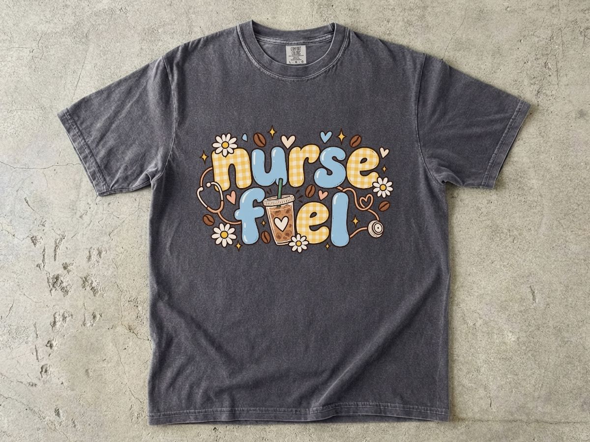 Nurse Fuel Shirt | Cute Retro RN Graphic Tee & Nurse Gift