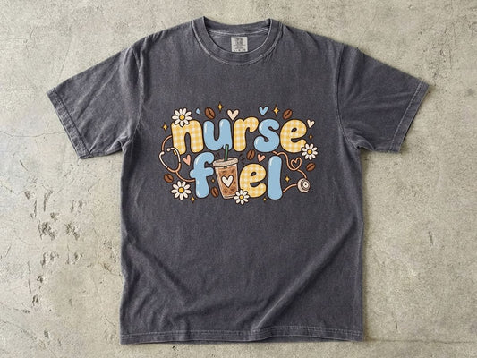 Nurse Fuel Shirt | Cute Retro RN Graphic Tee & Nurse Gift