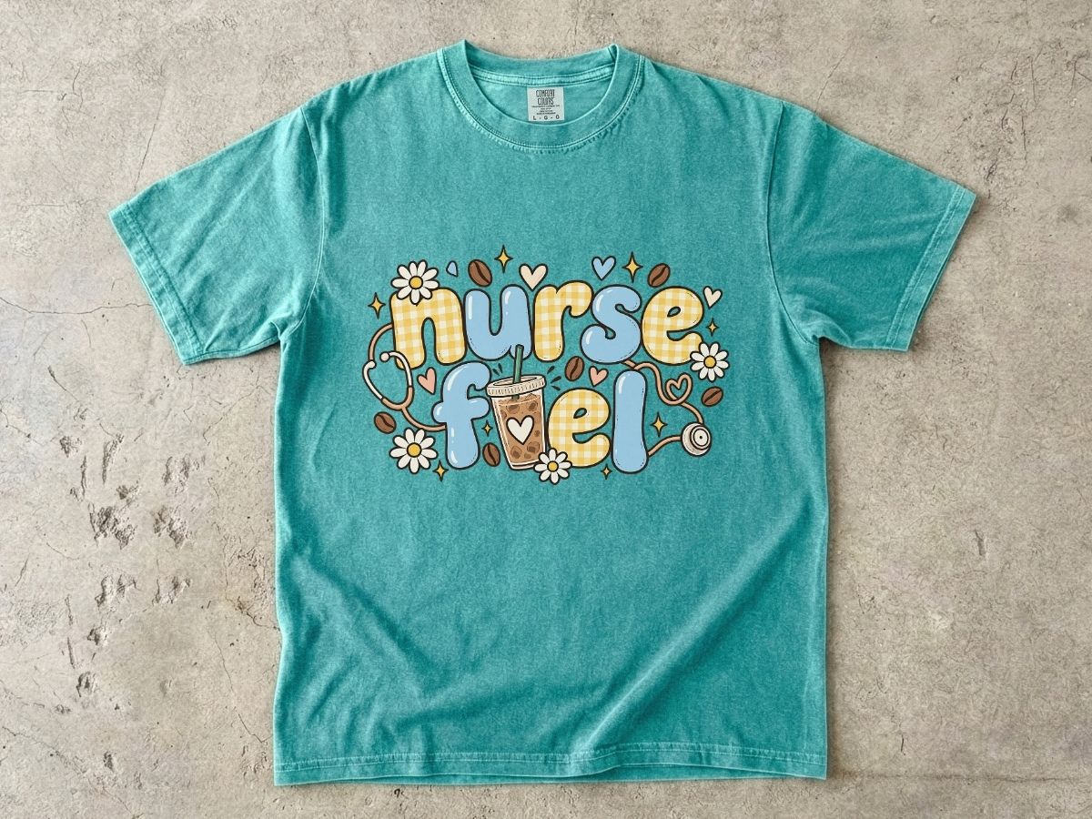 Nurse Fuel Shirt | Cute Retro RN Graphic Tee & Nurse Gift