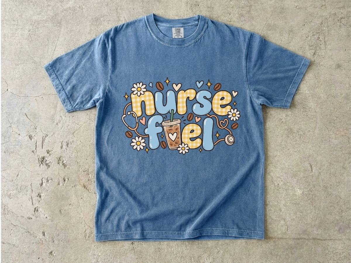 Nurse Fuel Shirt | Cute Retro RN Graphic Tee & Nurse Gift