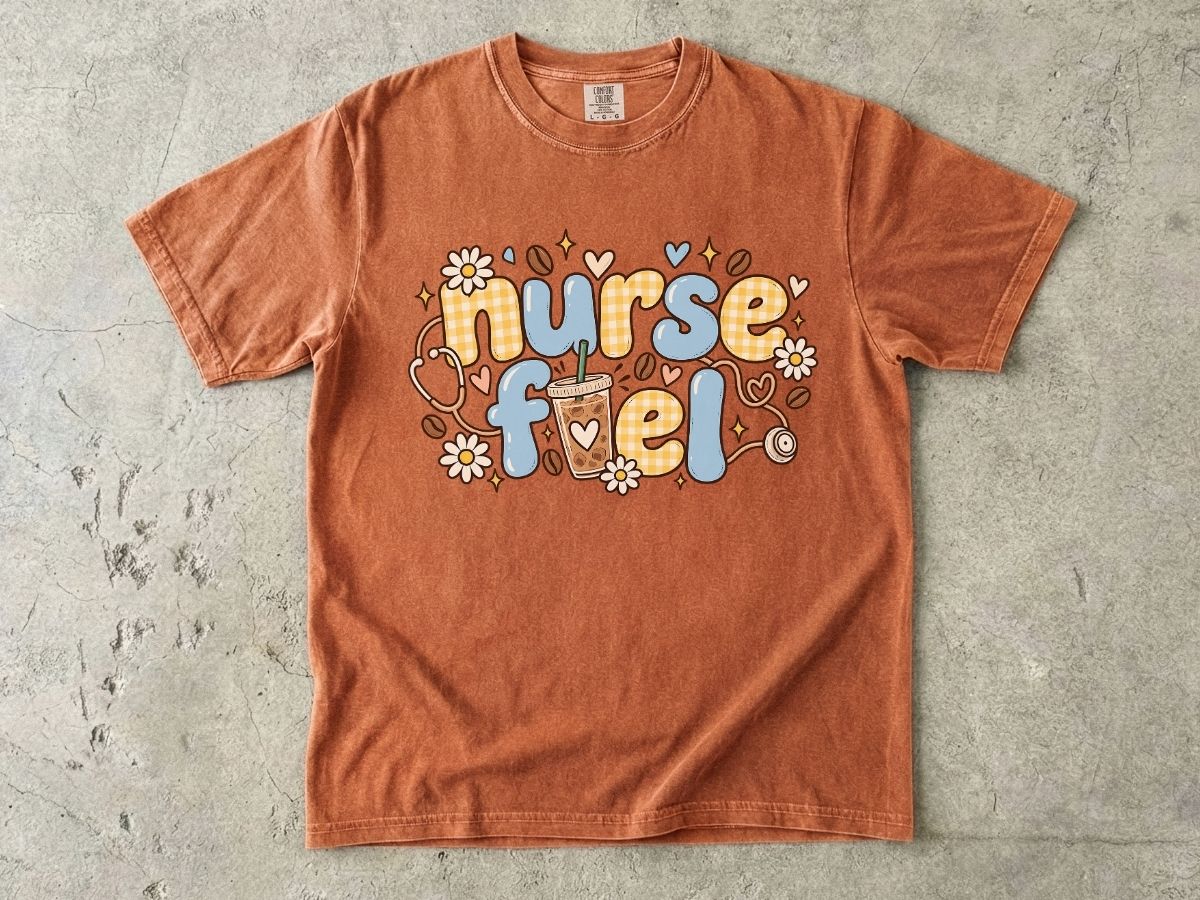 Nurse Fuel Shirt | Cute Retro RN Graphic Tee & Nurse Gift