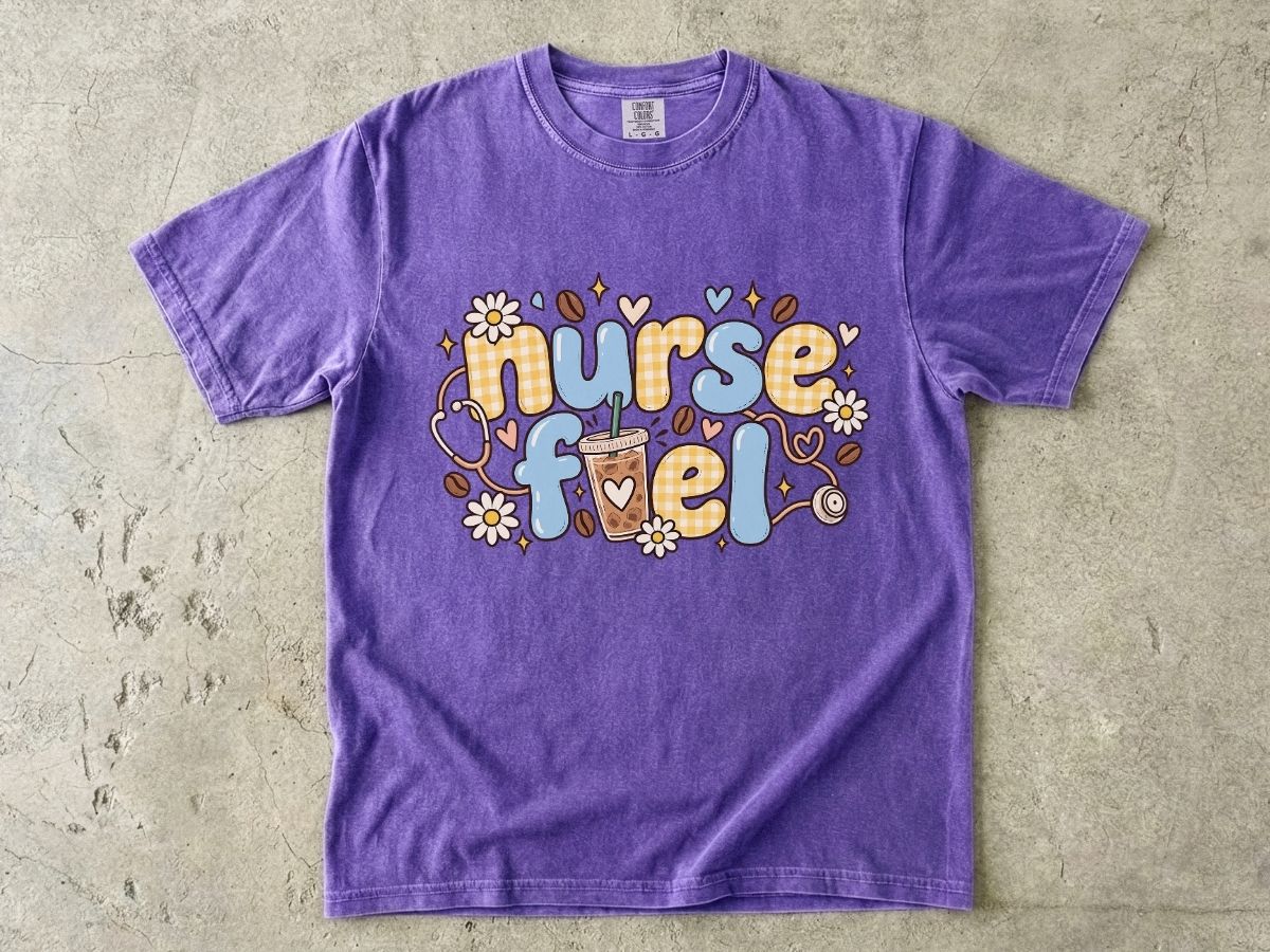 Nurse Fuel Shirt | Cute Retro RN Graphic Tee & Nurse Gift