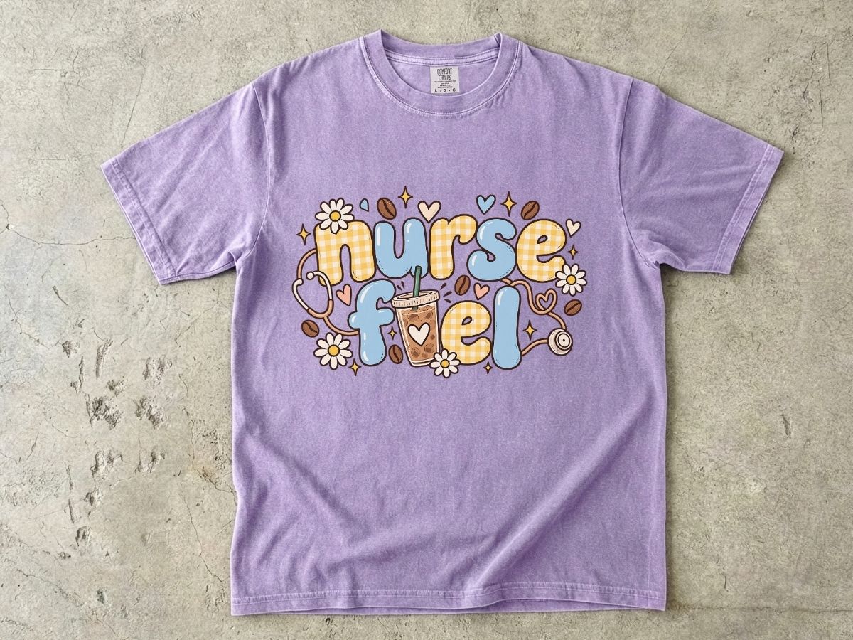 Nurse Fuel Shirt | Cute Retro RN Graphic Tee & Nurse Gift