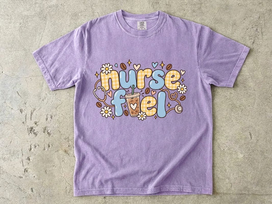 Nurse Fuel Shirt | Cute Retro RN Graphic Tee & Nurse Gift