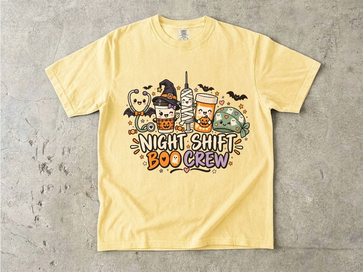Night Shift Nurse Halloween Shirt | Boo Crew RN Graphic Tee