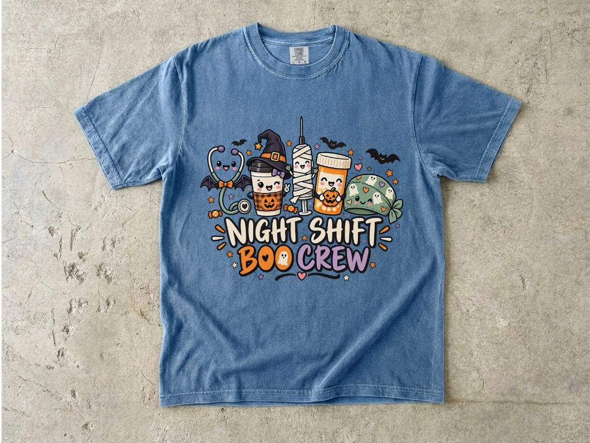 Night Shift Nurse Halloween Shirt | Boo Crew RN Graphic Tee