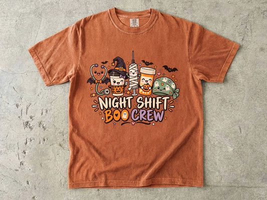 Night Shift Nurse Halloween Shirt | Boo Crew RN Graphic Tee