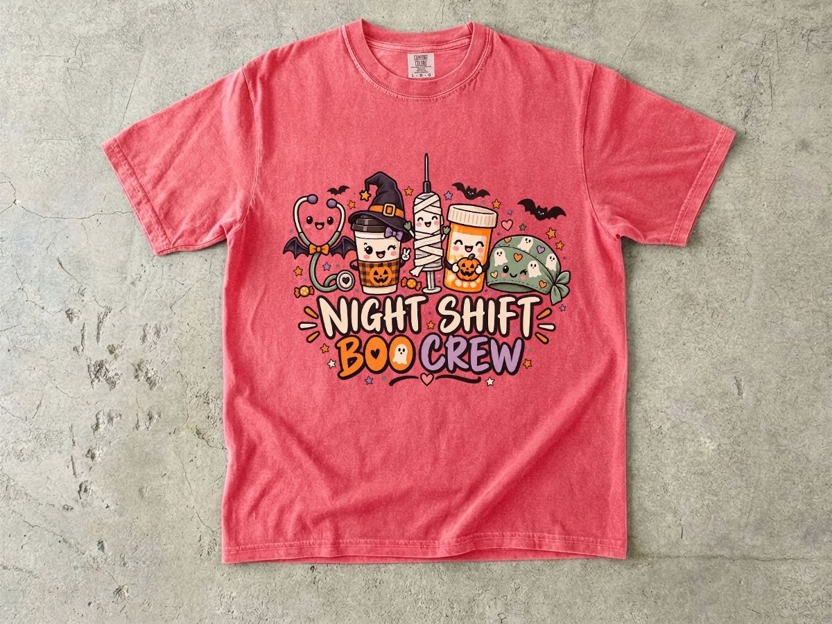 Night Shift Nurse Halloween Shirt | Boo Crew RN Graphic Tee