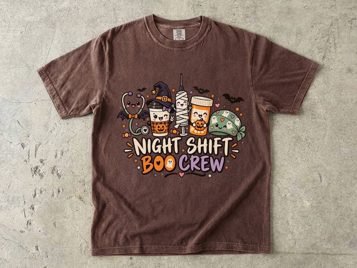 Night Shift Nurse Halloween Shirt | Boo Crew RN Graphic Tee
