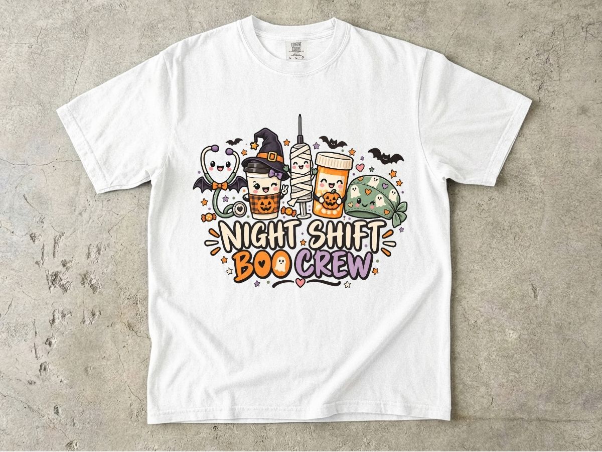 Night Shift Nurse Halloween Shirt | Boo Crew RN Graphic Tee